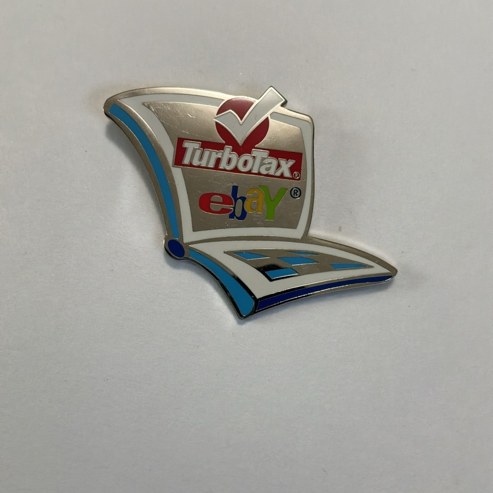 Ebay Live 2008 Chicago Turbo Tax Enamel Lapel Pin Laptop Shape Collectible